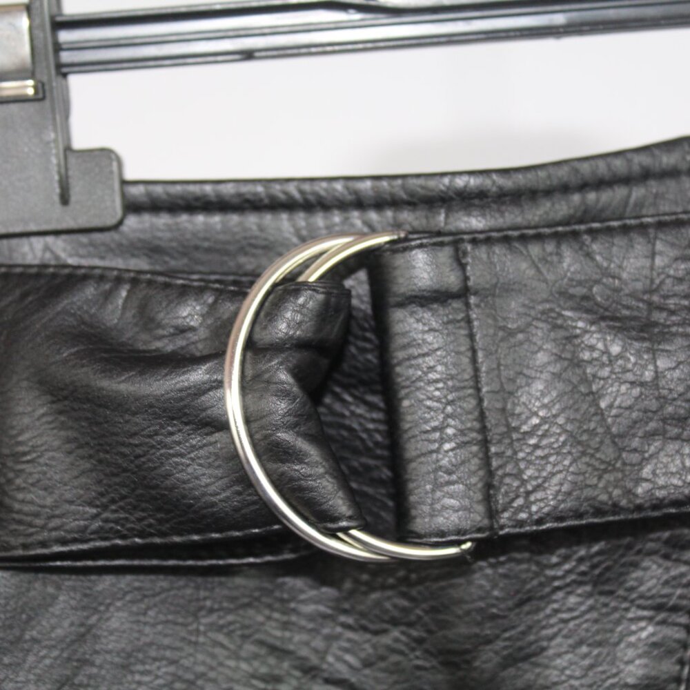 Women's HM Black Pencil Pleather Skirt Size 4 - Picture 7 of 14